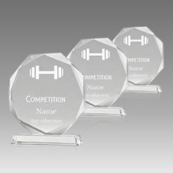 Personalized Crystal Weightlifting Awards Personalized Crystal Weightlifting Awards